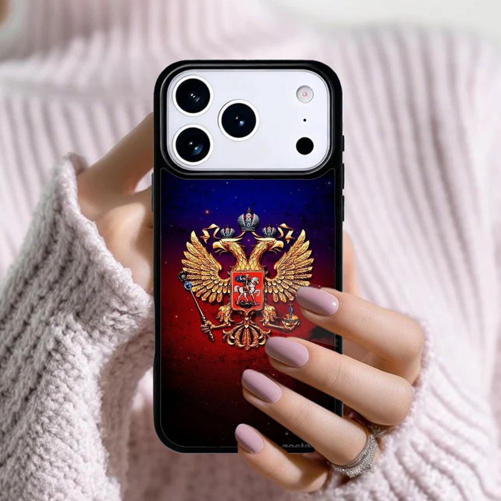 Russia Russian Flags Emblem Bumper Phone Case For Apple iPhone 17 Air 16E 15 14 Plus 13 12 11 Pro Max Mini Funda Cover