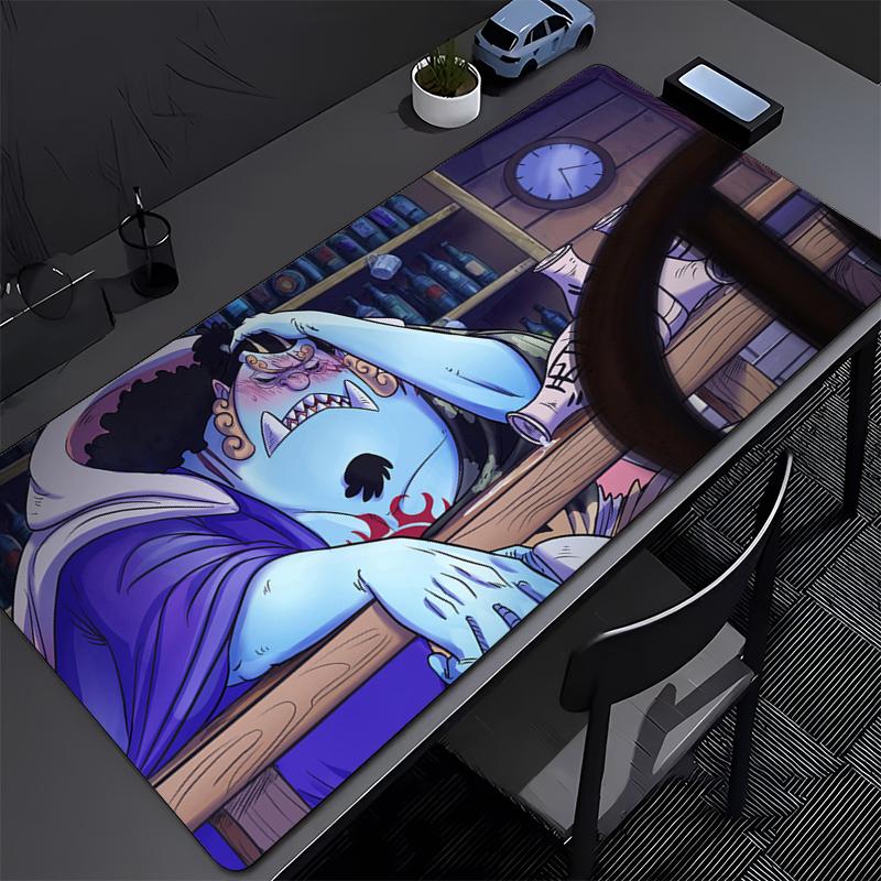 ONE PIECE Jinbe Gaming Mouse Pad Accessories Office Gamer Keyboard Desk Mat Non-Slip Laptop Ground Mat Large PC Carpet Mousepad