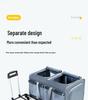 Two-Compartment Large Capacity Pet Trolley with Portable Cat Bag & Detachable Dog Bed