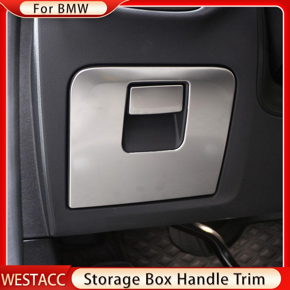 Stainless Steel Car Storage Glove Box Handle Cover Trim Sticker for BMW X3 G01 X4 G02 2018    2022