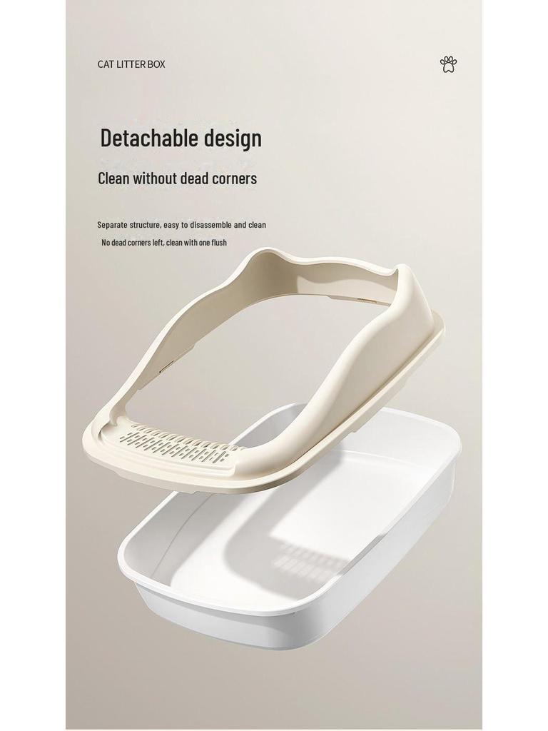 Exclusively Chosen Extra-Large Semi-Enclosed Cat Litter Box with Anti-Splash Feature