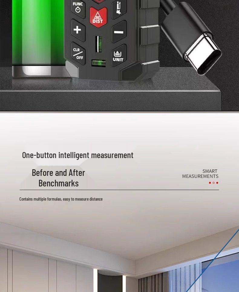 High-Precision Red Light Infrared Laser Rangefinder and Handheld Electronic Measuring Instrument