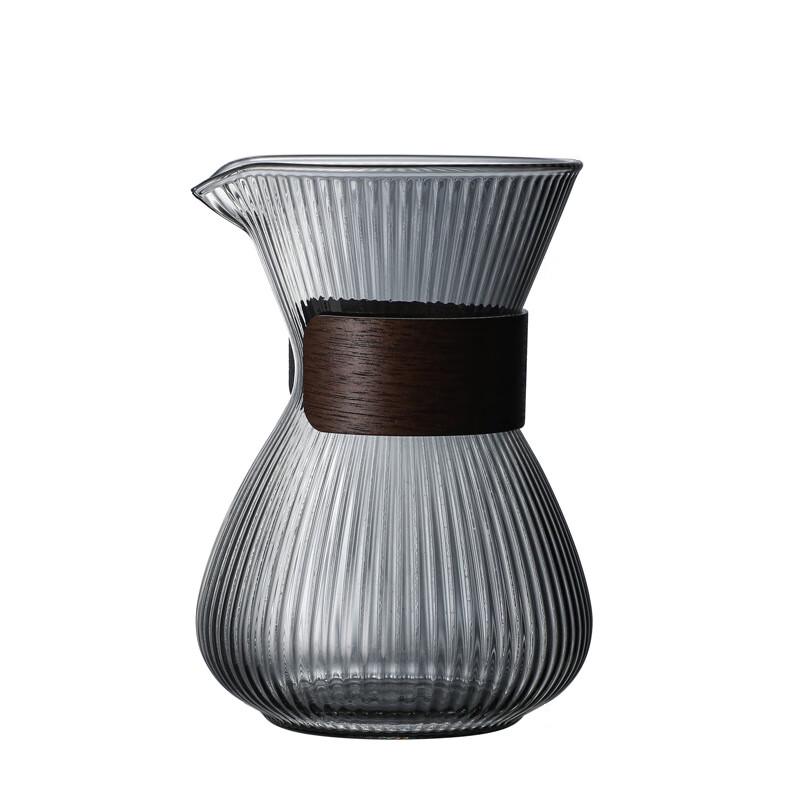Shangqi Striped Glass Pour-Over Coffee Pot Set