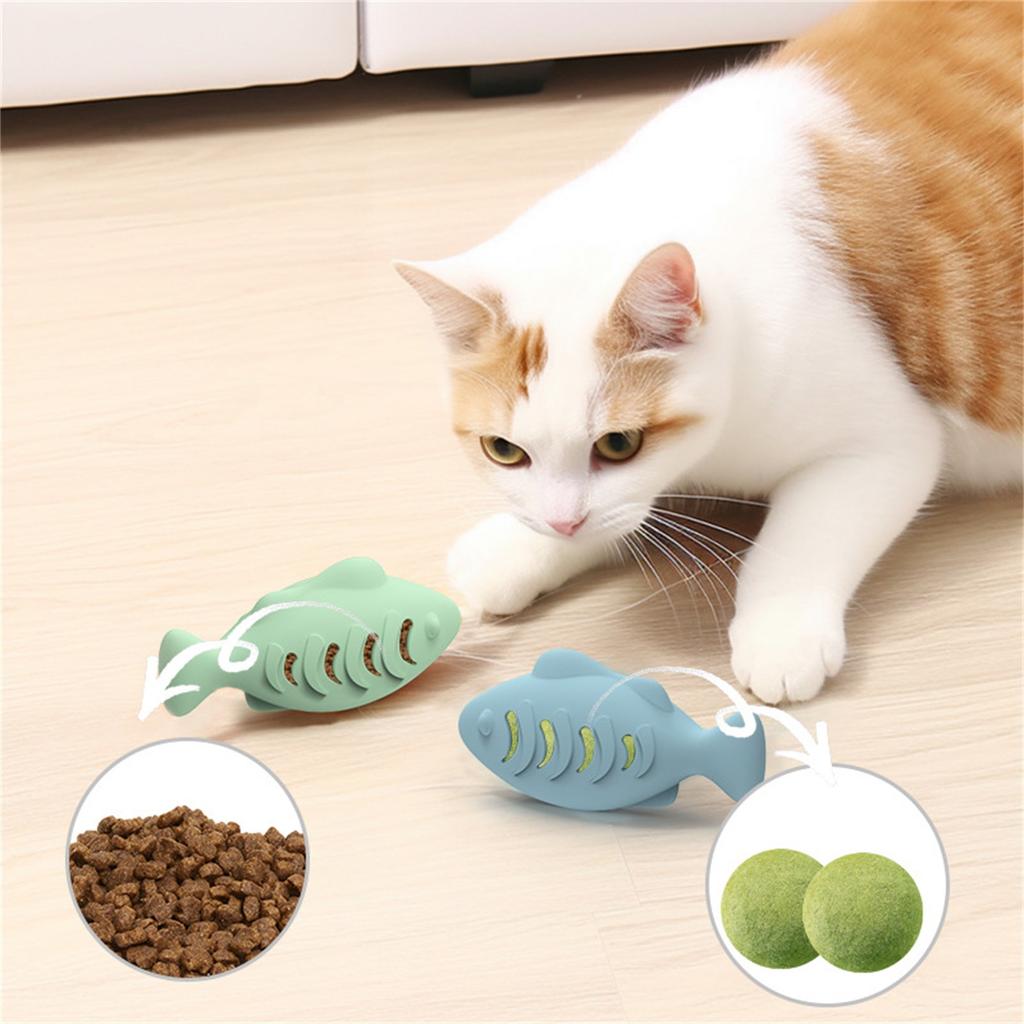 Fish Shaped Feeder Toy, Self-stimulating Chew-resistant And Molar-resistant Rubber Pet Toy