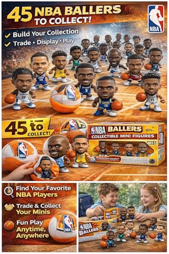 ZURU 5 Surprise NBA Ballers Series 2 Official NBA Collectible Figures & Accessories – Surprise Unboxing Basketball Sports Toy (4 Capsules)