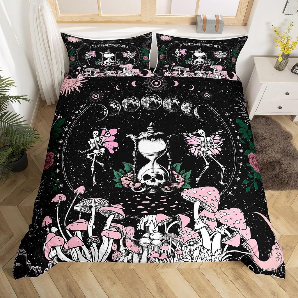 Bat Duvet Cover Set Gothic Style Wild Animal Comforter Cover for Kids Boys Girls Teens Bedroom Decor Full Queen King Bedding Set