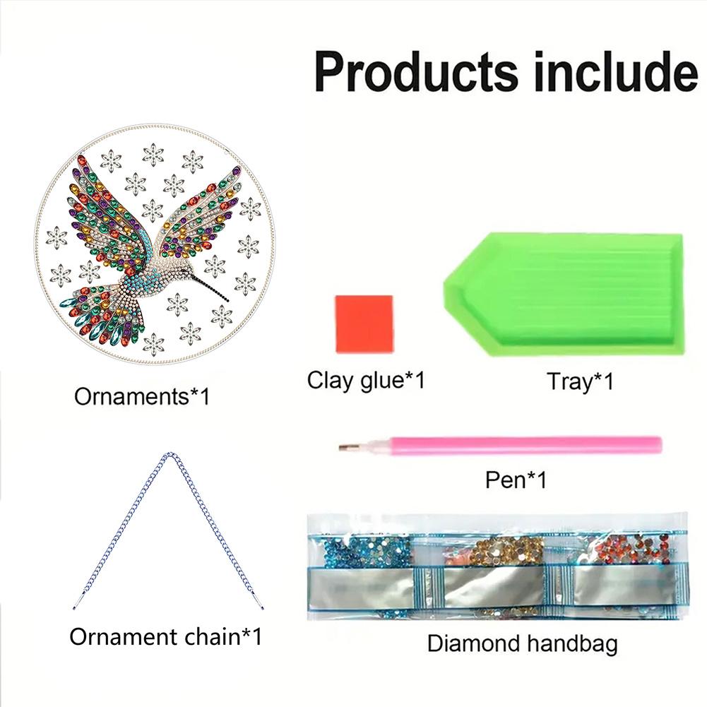 PVC Glass Special Shaped Vintage Pattern Diamond Painting Hanging Suncatcher Diamond Drawing Suncatcher Ornament for DIY Craft