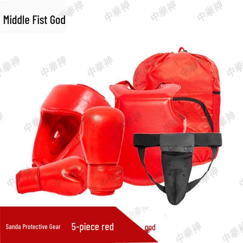 

Zhong Quanshen Microfiber Leather Boxing & Sanda Protective Gear Set