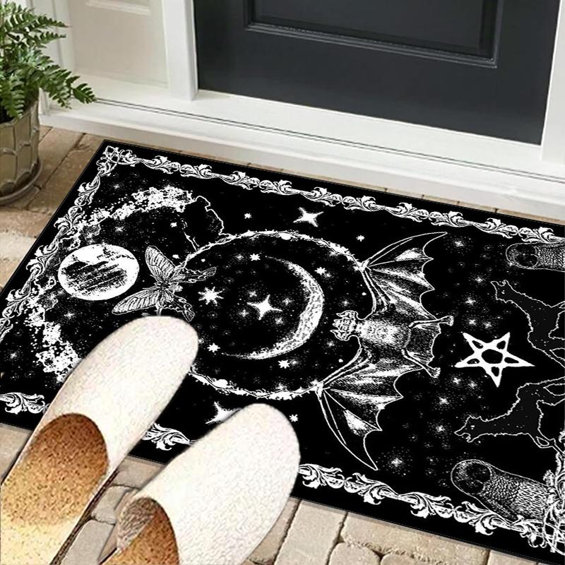 Golden Hamsa Symbol Office Rug Chair Mat, Entryway Carpet, Suitable for Front Door, Bedroom, Living Room, Desk, Holiday Gift