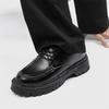New Mens Leather Shoes In British Style with Thick Soles, Height-Enhancing Fashionable Oxford Design, For Business and Casual