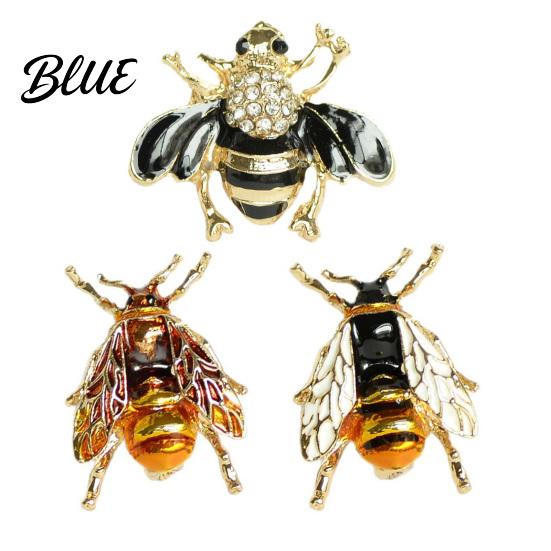 Anti-exposure Buckle Brooch Pin Small Bee Shape Decorative with Black