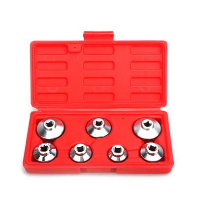 7pcs Cap Oil Filter Wrench Socket Set Car Hand Remover Tool Kit 3/8inch Square Drive Car Fuel