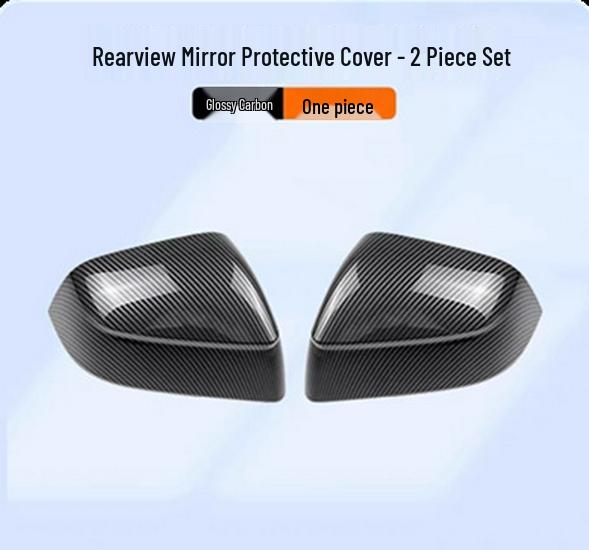 Tesla Model Y/3 Carbon Fiber Texture Rearview Mirror Cover – Backup Camera Shell Protector