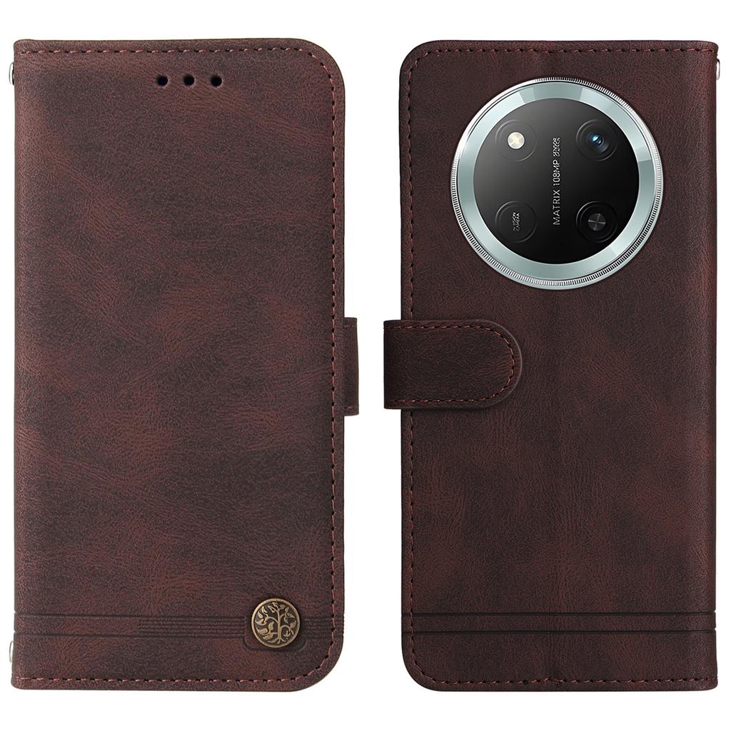 For Honor Magic7 Lite 5G/X9c 5G/X60 Pro 5G Leather Wallet Cases Skin Touch Phone Cover Stand with Strap