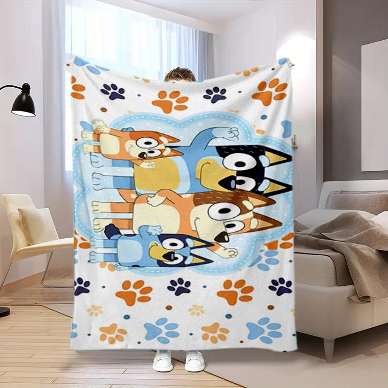 Bluey Blanket Suitable All Seasons Soft Comfortable Sofa Office Home Blanket Holiday Birthday Gift Bluey 128 140