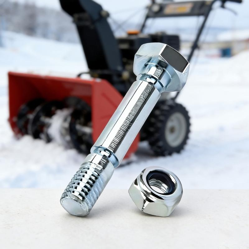 Practical Snow Blower Shear Bolt and Nut Set Model 707555 Metal Construction Replacement Nut Suitable for Winter Use