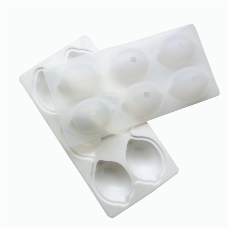 Wielokrotnego użytku 6-gniazdowe formy do deserów Elastyczny silikon Forma do ciasta W kształcie cytryny Galaretka Mus Lody