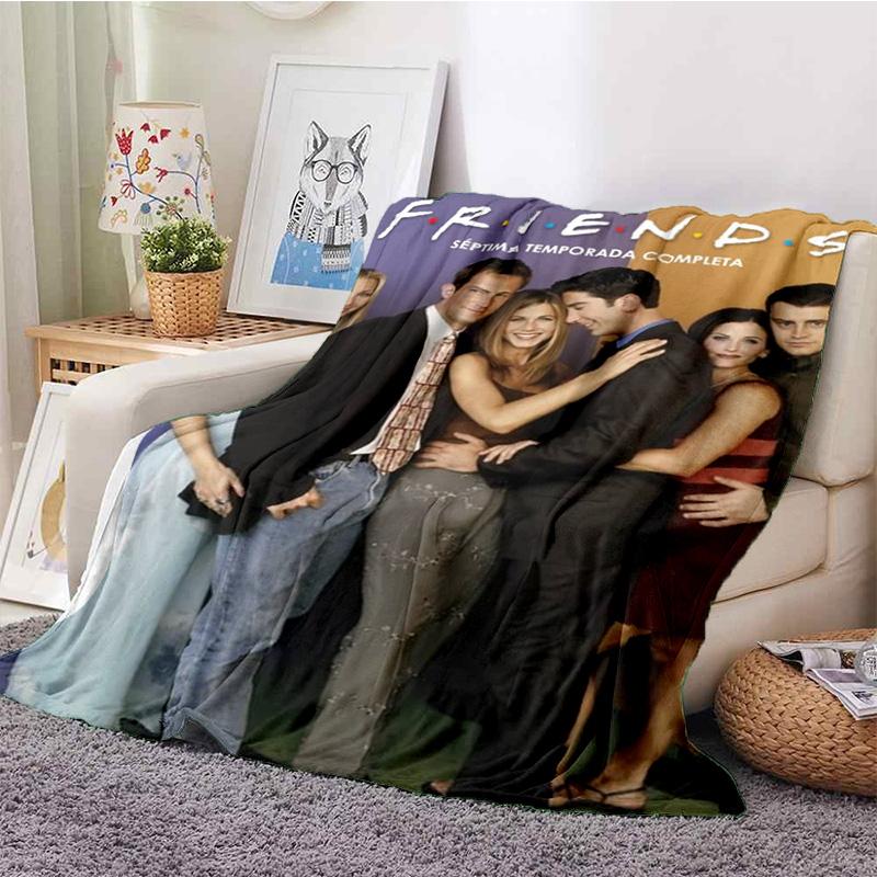 Cozy F-Friends Comedy Movie Characters Flannel Blanket for Beds Room Decoration Picnic - Customizable Gift Blanket