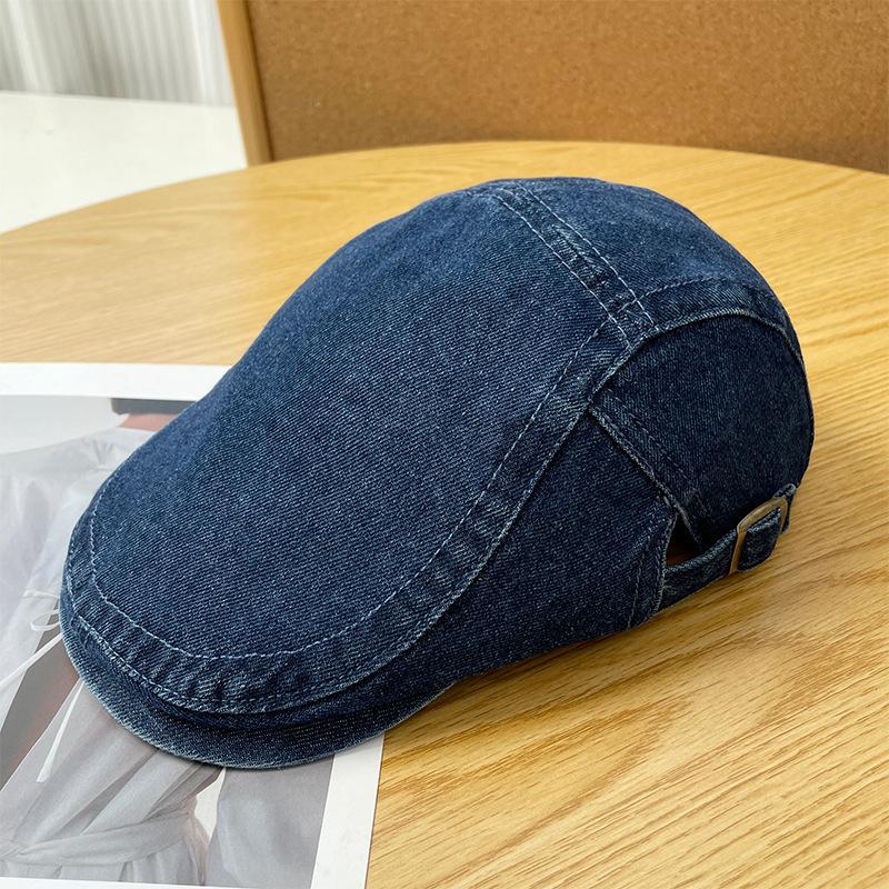 Blogger's Same British Style Newsboy Artist Hat Big Head Circumference Couple Trend Versatile Reversible Can Wear Duck Tongue Forward Hat