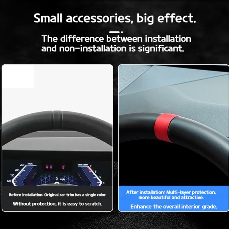 Pro BMW řady 3 5 G20 G60 X3 X5 G45 G05 auto Kůže Štítek pro zarovnání volantu dekorativní nálepka Interiérové doplňky