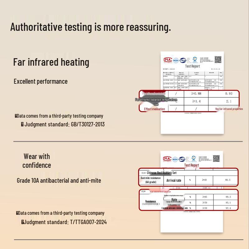 MIIOW Men's Auspicious Red Cashmere Silk Thermal Underwear Set
