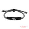 Stainless Steel Black Red Woven Rope Bracelet - Trendy European and American Fashion, Engraved, Christmas Gift