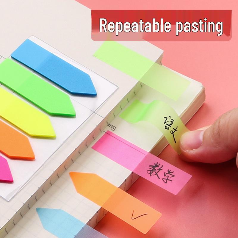 Translucent Student Key Point Marker Stickers - Fluorescent Index Labels and Sticky Notes