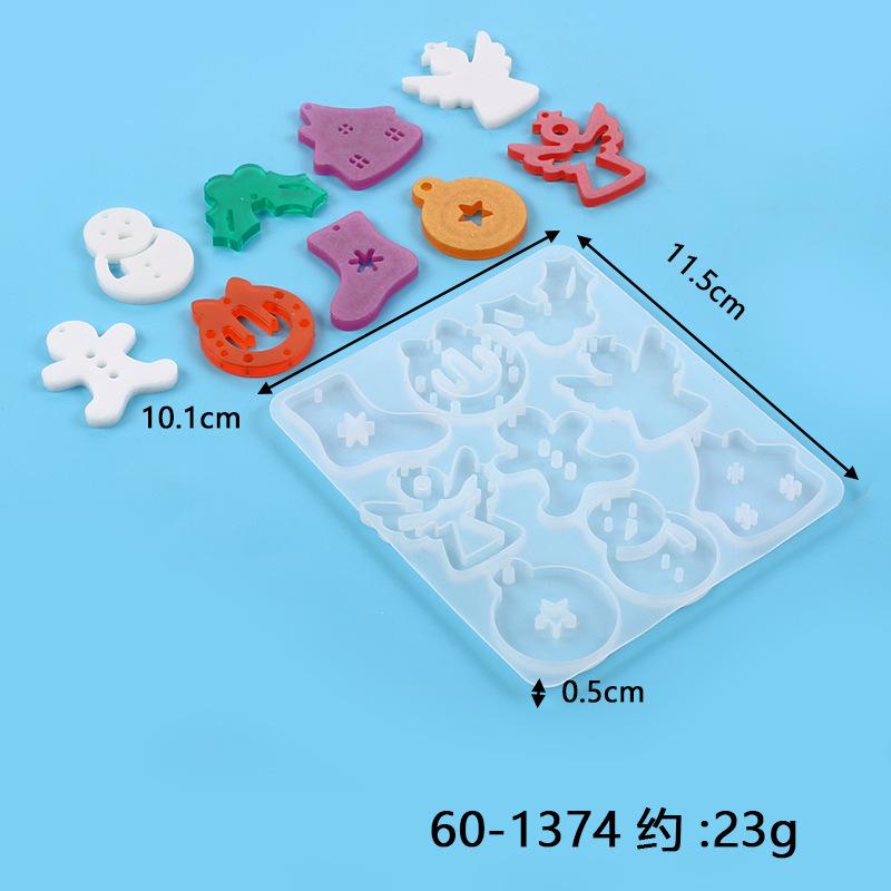 

Форма для украшений Силиконовая форма для смолы Рождественские формы для эпоксидной смолы для подвесок, серег, ожерелий, изготовления украшений, поделок своими руками