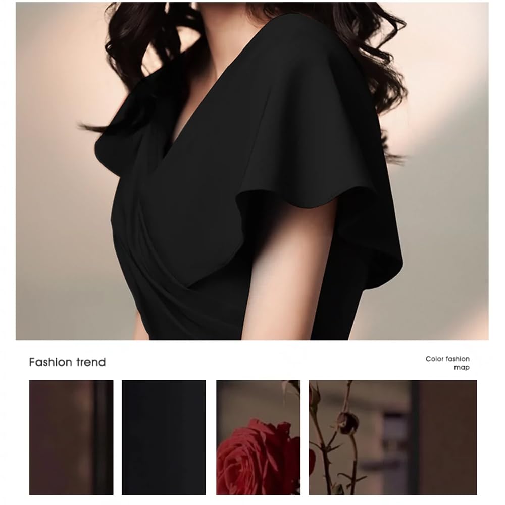 BaiFuFen Party Long Tight Wedding Reunion Elegant Slimming Concert Reception Recital Dress Women's Dress, Dress, V-Neck, Fit, Sleeveless, Dress,