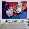 Invader Zim Cartoon Anime Tapestry Hanging Tarot Hippie Wall Rugs Dorm Wall Hanging Sheets