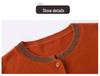 Women's Pure Wool Cardigan - Autumn/Winter Round Neck Knit Sweater Outerwear