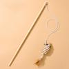 Funny Cat Stick Interactive Toy with Feather Lightweight Cat Teaser Wand Hunting Instinct Activation Cat Teaser Stick for Indoor Cats And Kittens