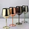 500ML Rostfritt Stål Bägare Rödvin Cocktailglas Okrossbart Metall Högt Champagneglas Bar KTV Europeisk Stil Bägarglas