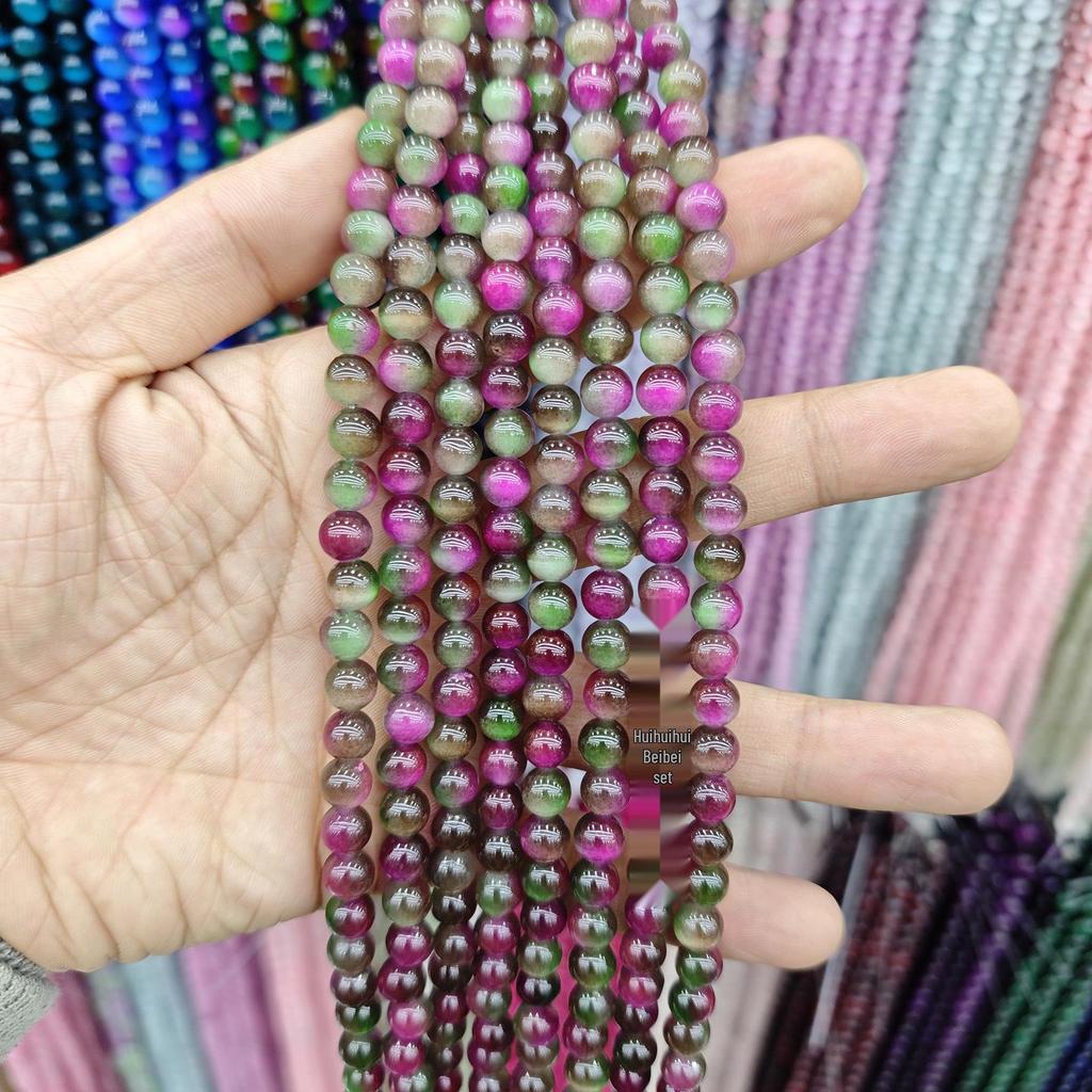 8mm Cat's Eye Stone Beads: Single, Double, Triple-Color, DIY Jewelry Round Beads