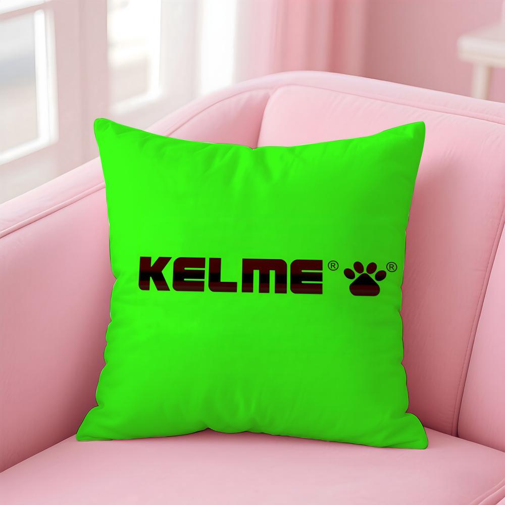Luxury Fashion Brand Logo K-Kelme Cushion Cover Pillowcase Short Plush Invisible Zipper Room Sofa Cushion Cover