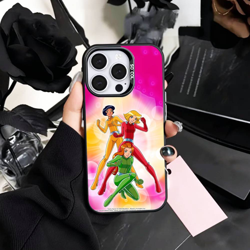 1PC Stylish T-Totally S-Spies   Phone Case For iPhone17,16,15,14,13,12,11 Plus,Pro Max Colored Silver Plated Inside Cover iPhone12PROMAX