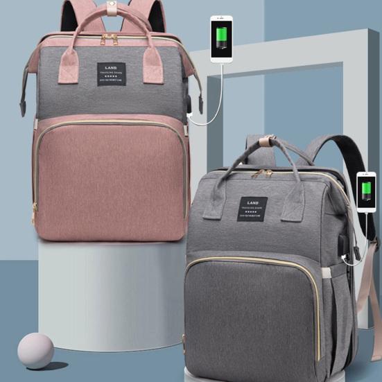 Diaper Bag Backpack Large Capacity Baby Essentials Backpack with Changing Station Multifunctional Convertible Diaper