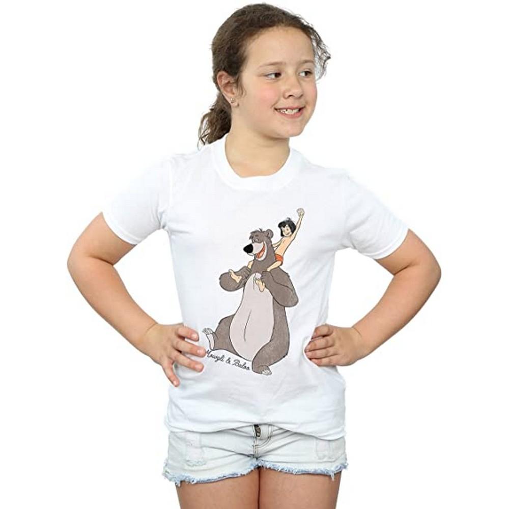 Jungle Book Girls Mowgli och Baloo bomull T-shirt