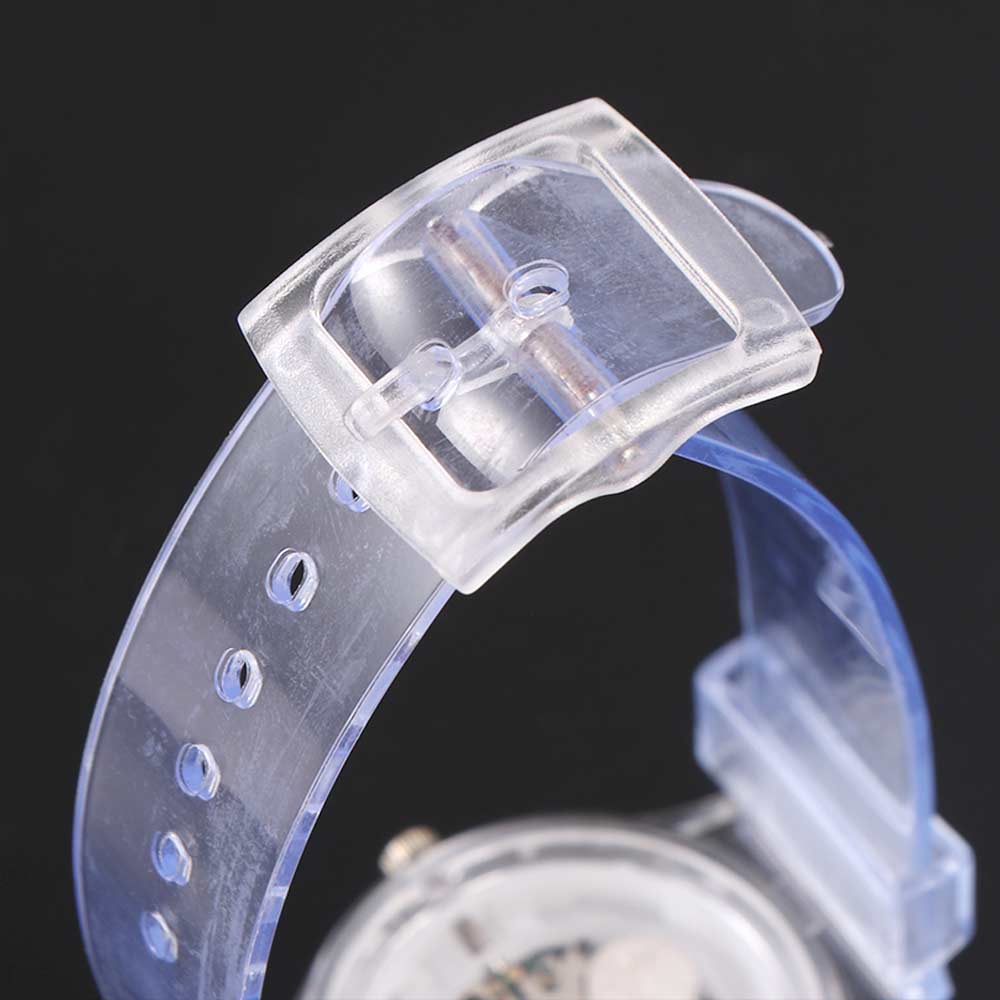 Sport Strap Ladies PVC Fashion New Round Analog Wrist Watch Watches Stainless Steel Quartz