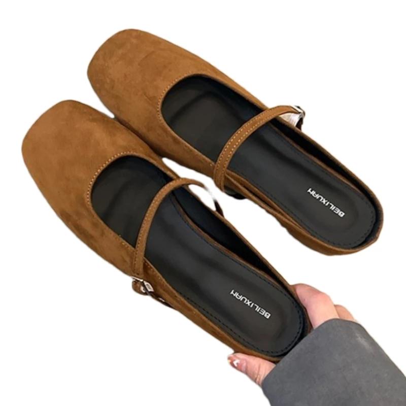 Fashion Women Flats Mules Shoes Designer Square Toe Slippers Casual Sandals 2025 Summer New Slingback Woman Flip Flops Brand Zapatillas