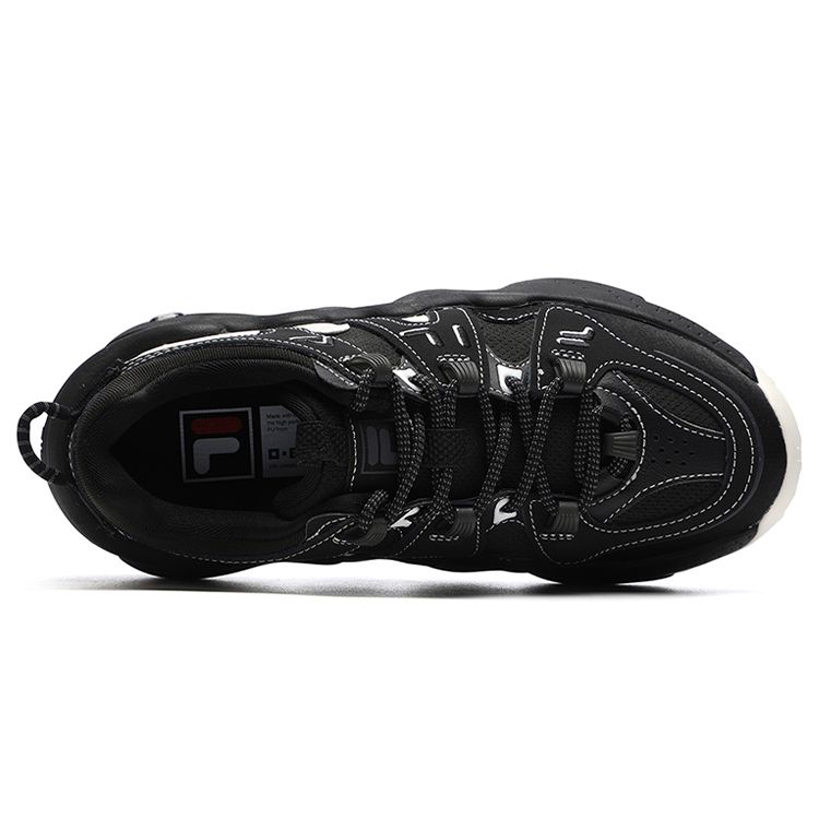 Fila Panini Fashion Versatile Low-Top Retro Basketball Shoes Women Sneaker Black White F12W211121FBJ