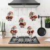 Warm and Cozy Christmas Penguin Wall Sticker with Festive Elements. Self-adhesive and Seamless Sticker.