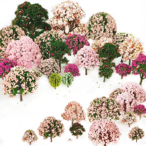 29 Model Trees, 4-12 cm HO Gauge, Perfect for Miniature Gardens, Dioramas, Landscapes, Railway Models, and Architectural Models.