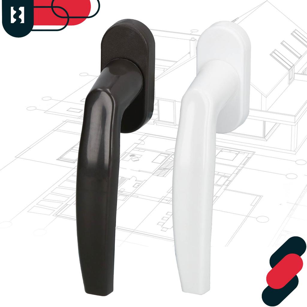Window Handle for Balcony Doors Brown Spindle 35 MM