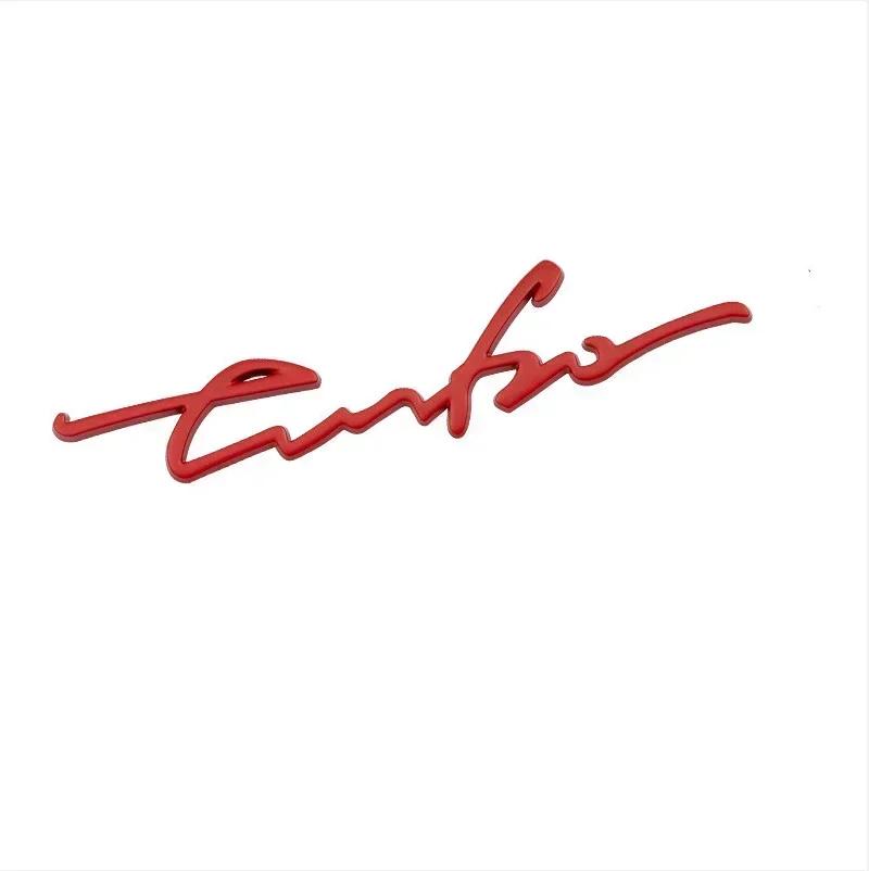 1Pc Car Styling 3D Adhesive Zinc Alloy Body Side Sticker Turbo Logo Auto Rear Trunk Emblem Badge Decal Accessories