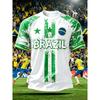 2026 New Brazil Football Jersey T Shirt Brazilian National Team Shirt O Neck Oversized Casual Streetwear Mens Apparel Fan Jersey