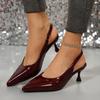 Fashion New In 2025 Pumps Footwear Elegant Women Heeled Shoes Fashion Buckle Strap Female Pointed Toe Slingbacks Ladies High Heels Shoes