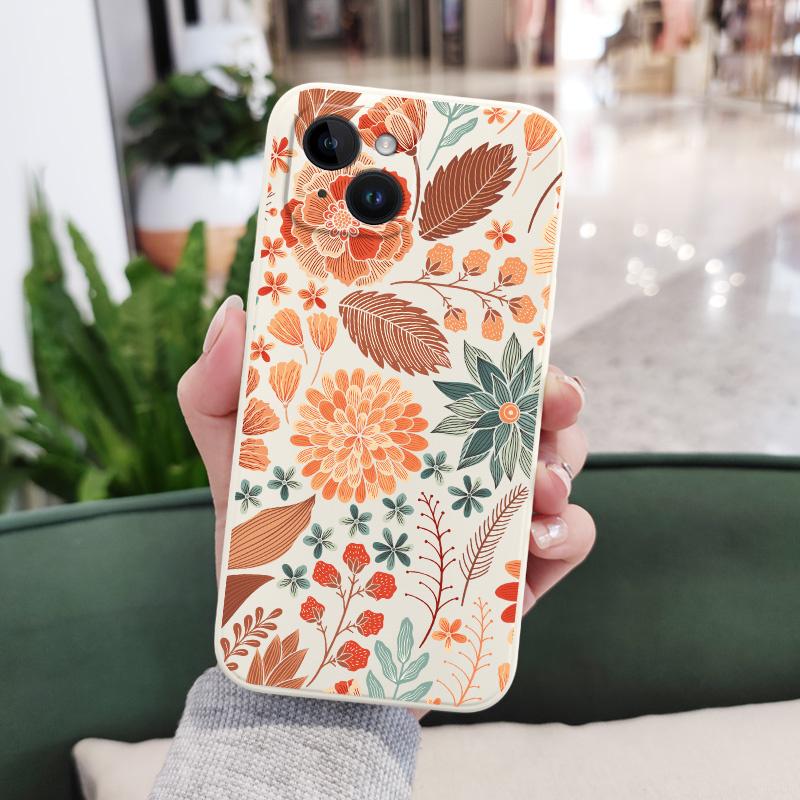 Bustling Pattern Phone Case For iPhone 16 16e 15 14 13 12 11 Pro Max Mini X XR XS Plus Cover