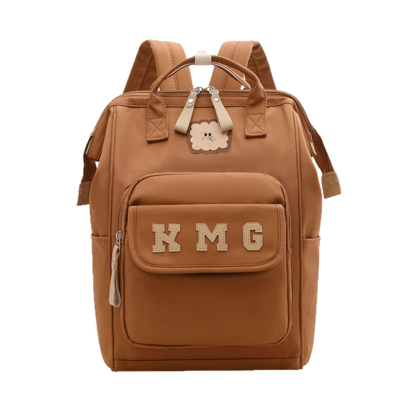 

2025 Portable Women s Large Capacity Baby and Student Double Backpack темно-коричневого