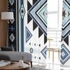 Cortinas de Tul Azules Blancas Estilo Bohemio para Ventana para Sala de Estar Dormitorio Hotel Decoración de Lujo Cortinas Transparentes